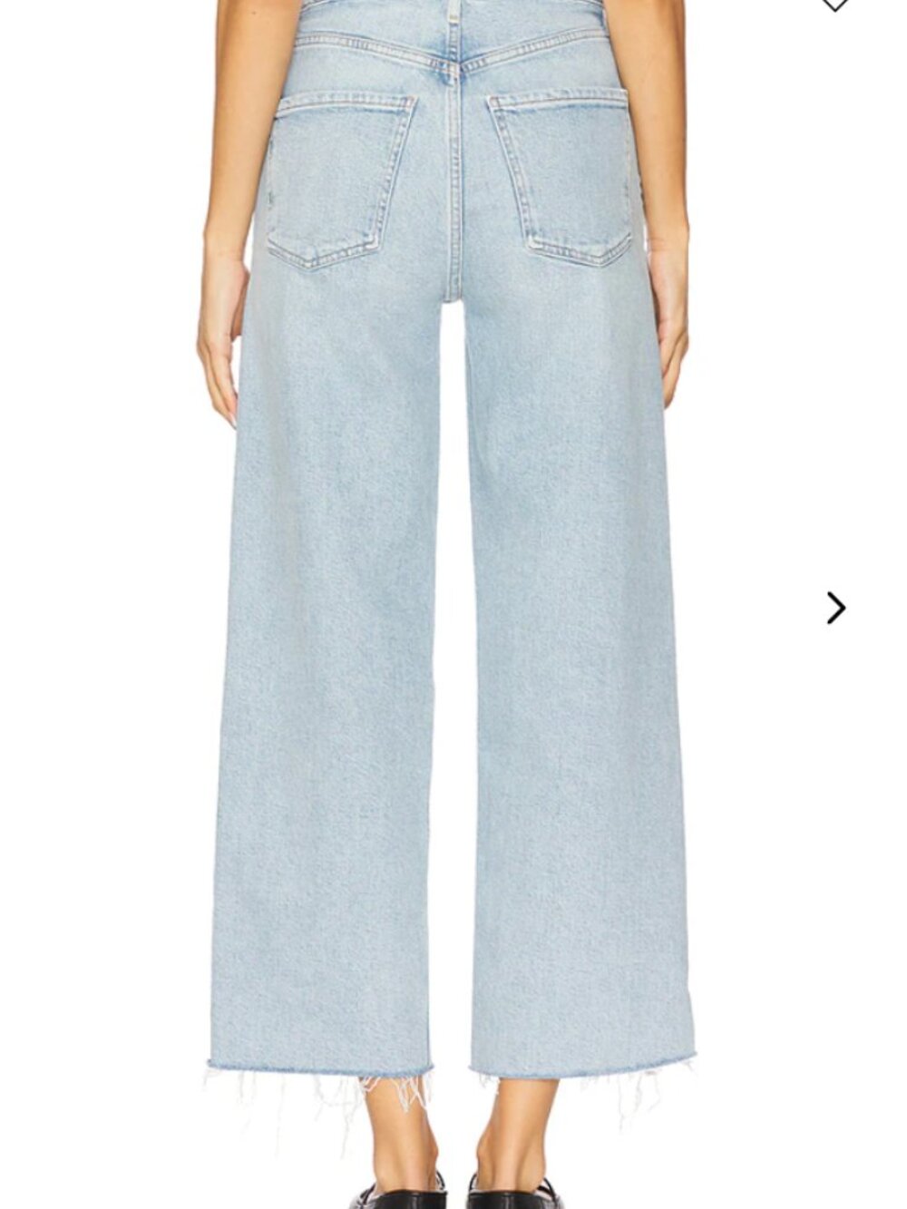 Agolde Light Blue Wide Leg Jeans - Picture 2 of 7